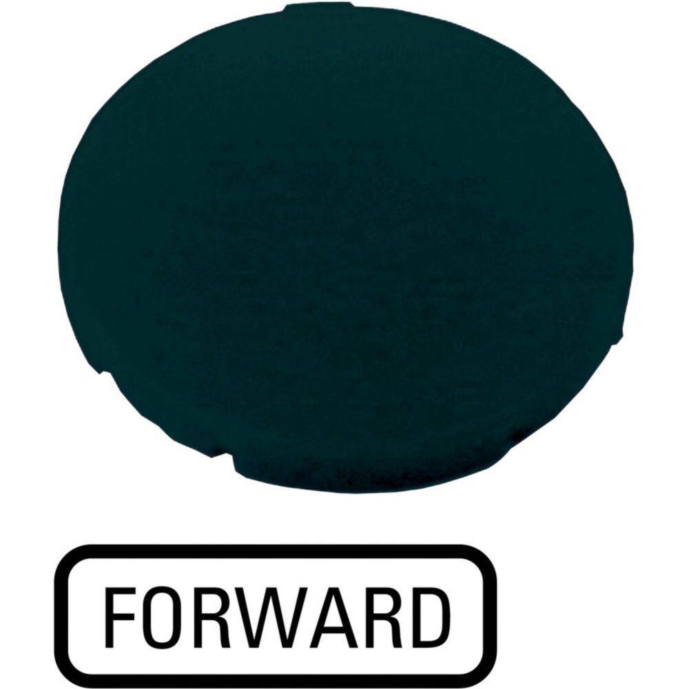 Eine schwarze kreisförmige Form mit dem Wort 