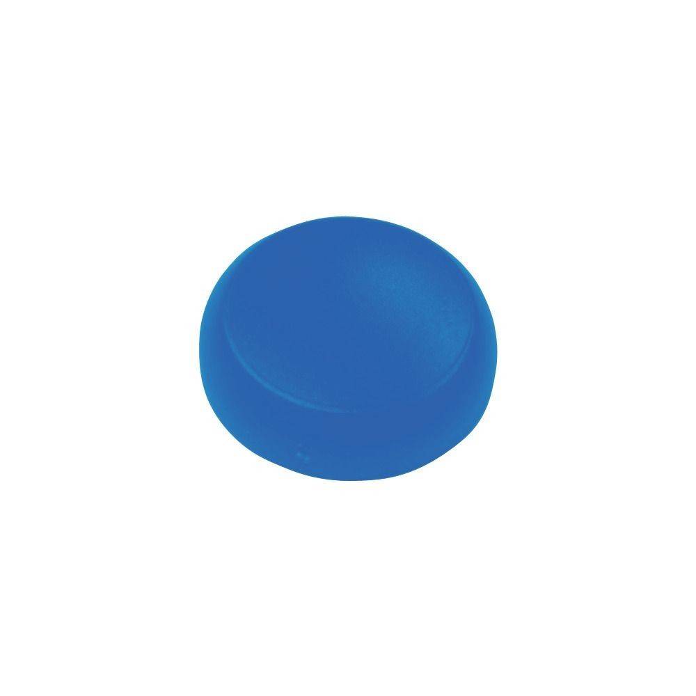Eine blaue Silikon-Daumengriffskappe für Spielcontroller, die während des Spielens bessere Kontrolle und Komfort bietet.