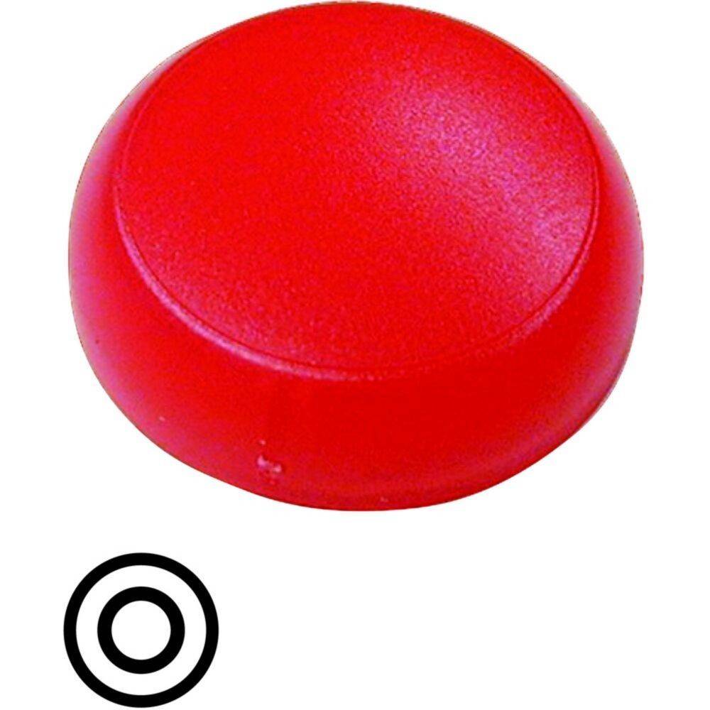 Ein roter, abgerundeter Druckknopf befindet sich über einem kreisförmigen Symbol mit einer durchgehenden Linie, was darauf hinweist, dass der Knopf deaktiviert oder inaktiv ist.