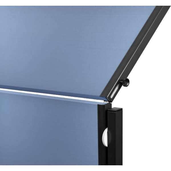 Moderationswand Premium Plus 120x150cm klappbar Filz blaugrau