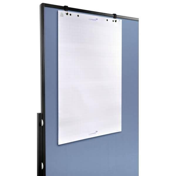 Moderationswand Premium Plus 120x150cm klappbar Filz blaugrau