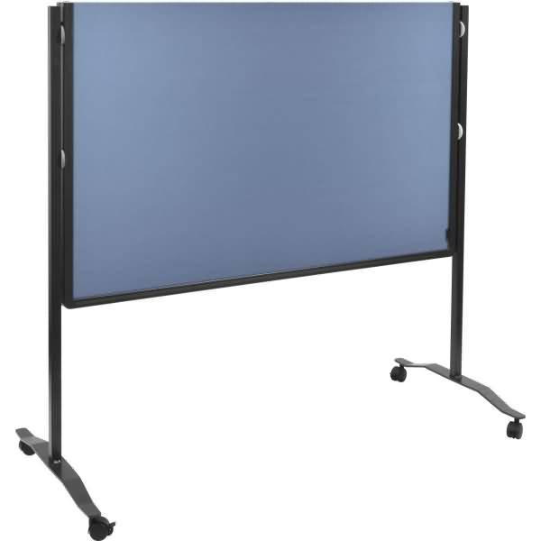 Moderationswand Premium Plus 120x150cm klappbar Filz blaugrau