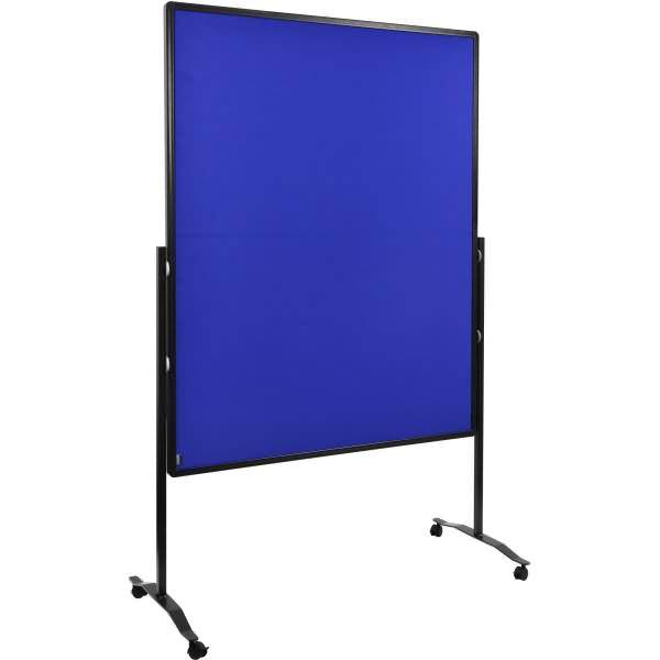 Moderationswand Premium Plus120x150cm klappbar Filz marineblau