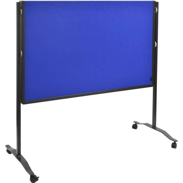 Moderationswand Premium Plus120x150cm klappbar Filz marineblau