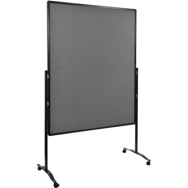 Moderationswand Premium Plus 120x150cm klappbar Filz grau