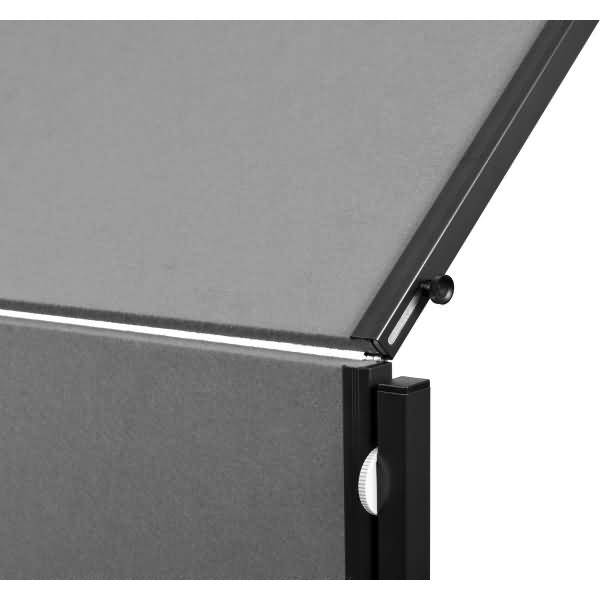 Moderationswand Premium Plus 120x150cm klappbar Filz grau