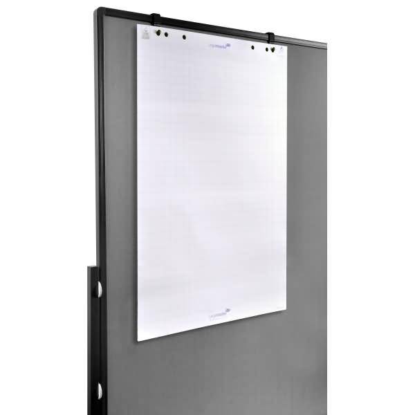 Moderationswand Premium Plus 120x150cm klappbar Filz grau