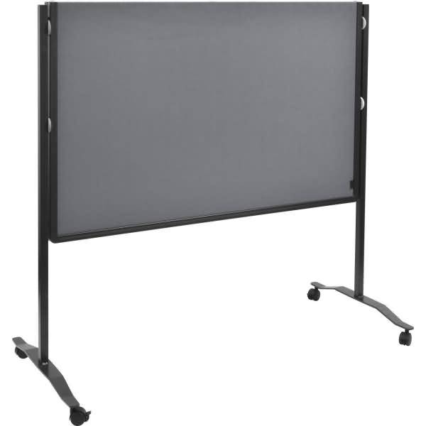 Moderationswand Premium Plus 120x150cm klappbar Filz grau