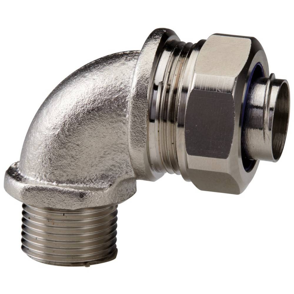 Ein Metallelbohrfitting mit Gewindelende zur Befestigung.