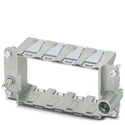 Ein Metallrahmenbügel mit mehreren Schlitzen, der entwickelt wurde, um modulare Komponenten in einer elektronischen oder elektrischen Anordnung zu halten und zu befestigen.