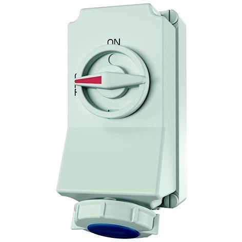 Satz aus mint-grünem elektrischem Drehschalter auf 