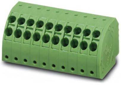 Nahaufnahme eines grünen LEGO-Steins, der einem Baumstamm ähnelt, mit mehreren kreisförmigen Löchern und ineinandergreifenden Segmenten.