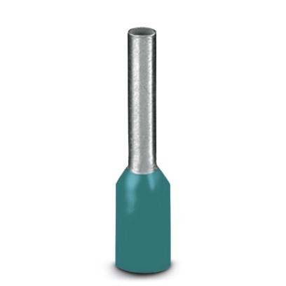 „Eine petrolblaue isolierte Ferrule mit einem Metallrohr, verwendet zur elektrischen Kabelendverschluss.