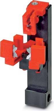 Eine rote Holzbearbeitungsklemme mit zwei verstellbaren Backen und einem Federmechanismus, entwickelt, um Holzstücke während der Montage sicher zusammenzuhalten.