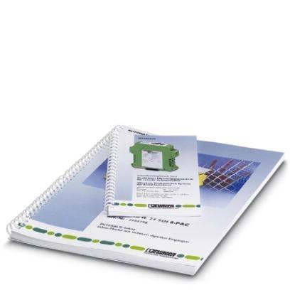 Ein spiralgebundener Katalog mit Schwerpunkt auf industriellen Automatisierungsprodukten. Das Cover zeigt Maschinen und technische Illustrationen.