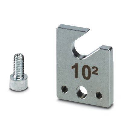 Metallische Hardwareteile mit Markierung 