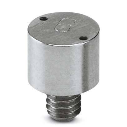 Eine Metalldüse mit gewindeter Basis und Markierungen auf der Oberfläche, die für industrielle Anwendungen verwendet wird.