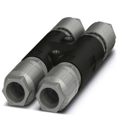 Ein Paar Spielzeug-Ferngläser in Grau und Schwarz mit sechseckigen Linsen und einer zentralen Brücke, entwickelt für fantasievolle Spiele oder Outdoor-Abenteuer.