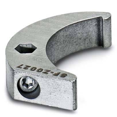 Metallhaken in Hakennform mit einem Bolzen und einer Bohrung, mit der Bezeichnung 'BPZ00627', höchstwahrscheinlich eine mechanische oder industrielle Komponente.