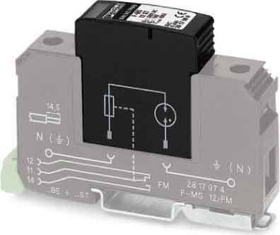 Ein Gerät, das Schaltkreissymbole und elektrische Spezifikationen auf seiner Oberfläche zeigt und eine Komponente darstellt, die in elektronischen Aufbauten verwendet wird.