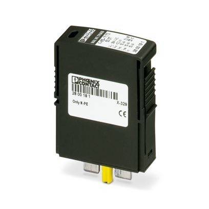 Eine schwarze Phoenix Contact Elektrokomponente mit der Beschriftung 