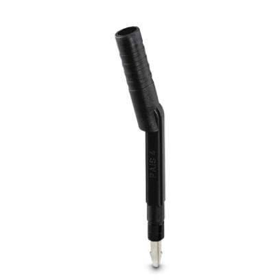 Eine schwarze Multimeter-Prüfspitze mit Plastikgriff, entwickelt für elektrische Messaufgaben und geeignet für präzise Tests.