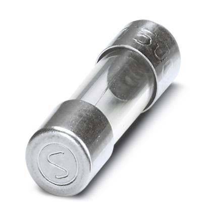 Ein Glasrohrschmelzsicherung mit Metallenden, ausgelegt zum Schutz von elektrischen Stromkreisen.