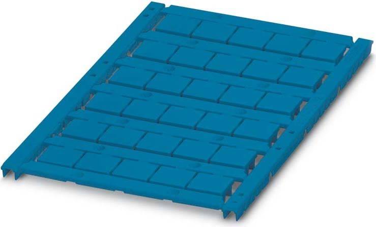 Eine blaue Kunststoffpalette mit einer gitterartigen Oberfläche, die zum Transport und zur Lagerung von Waren verwendet wird.