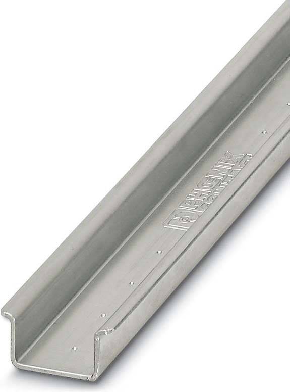 Ein Metallkanal mit geprägtem Text 'PHOENIX', höchstwahrscheinlich Teil eines modularen Bau- oder Montagessystems.