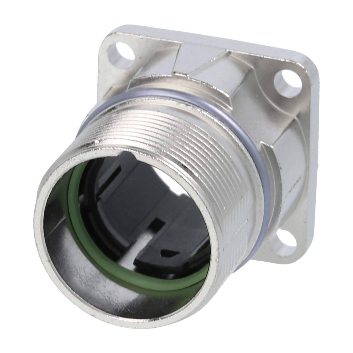 Phoenix Contact M23 RF Gerätesteckverbinder gerade Stift / Buchse Vorderwand Farbe silber - 40 Stück