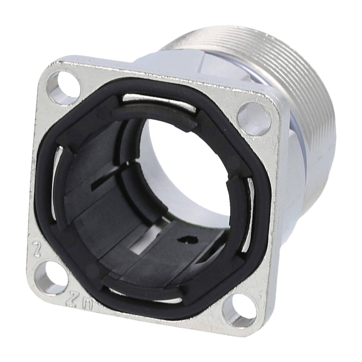 Phoenix Contact M23 RF Gerätesteckverbinder gerade Stift / Buchse Vorderwand Farbe silber - 40 Stück