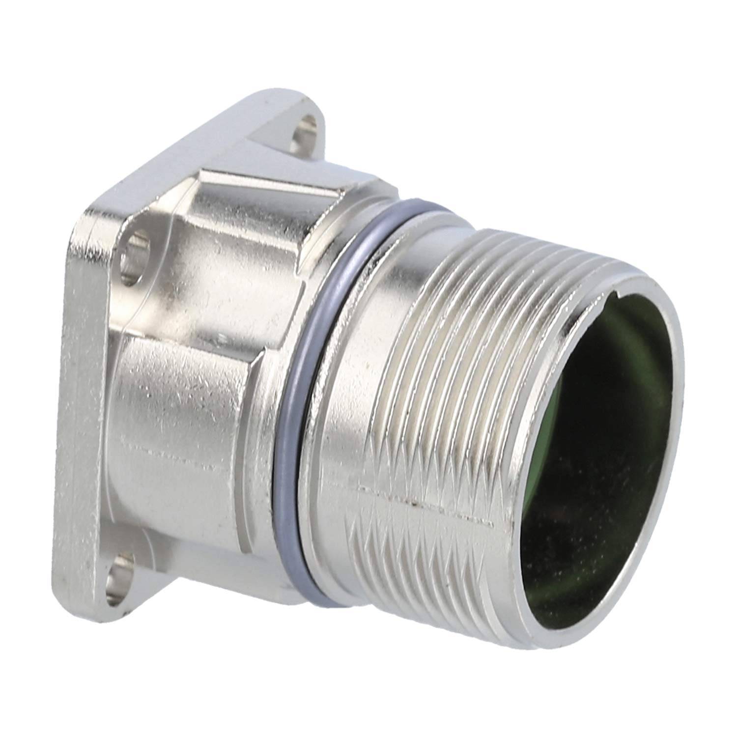 Phoenix Contact M23 RF Gerätesteckverbinder gerade Stift / Buchse Vorderwand Farbe silber - 40 Stück