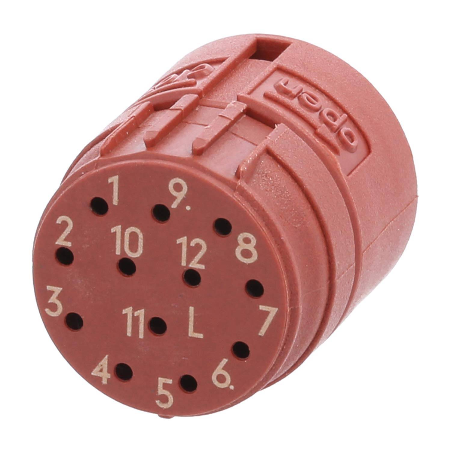 Phoenix Contact M23 RF Crimp-Kontakteinsatz Buchse Crimpanschluss, Polzahl 12-polig 150V, 8A, Farbe rotbraun - 10 Stück