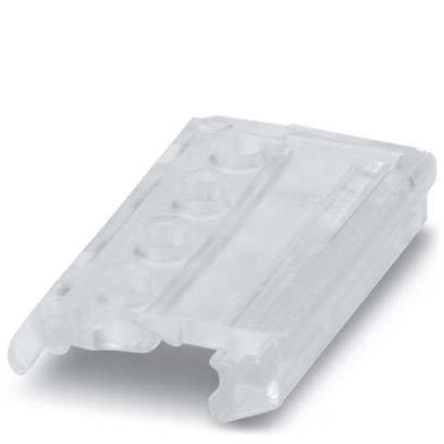 Eine transparente, Plastik-Kabelbeschriftungskarte mit mehreren Schlitzen zur Organisation und Beschriftung von Kabeln, die eine effiziente Kabelmanagement-Lösung bietet.