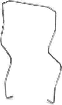 Eine einzelne Haarnadel mit gewellter Seite, die zum Befestigen von Haaren verwendet wird.