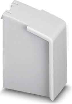 Eine weiße, rechteckige, minimalistische Kosmetiktuchbox mit einem leicht geöffneten Deckel, der Kosmetiktücher im Inneren sichtbar macht.