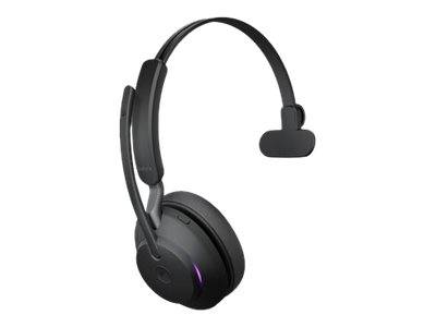 Jabra Evolve2 65 monaural On Ear Headset Bluetooth® Mono Schwarz Lautstärkeregelung, Batterieladeanzeige, Mikrofon-Stummschaltung
