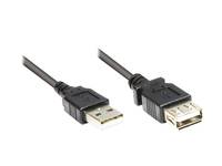 GOOD CONNECTIONS - Alcasa 2511-OF01S, 0,15 m, USB A, USB A, USB 2.0, Männlich/Weiblich, Schwarz