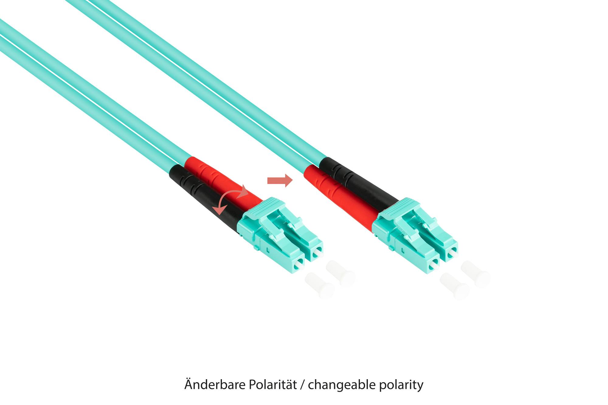 kabelmeister® Patchkabel LWL Duplex OM3 (Multimode, 50/125) SC/LC, 2m