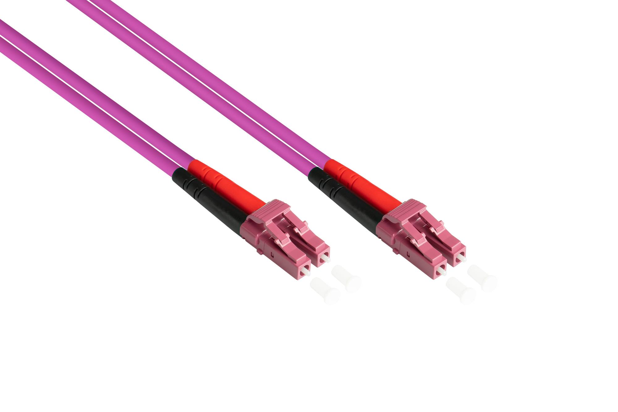 kabelmeister® Patchkabel LWL Duplex OM4 (Multimode, 50/125) LC/LC, 7,5m