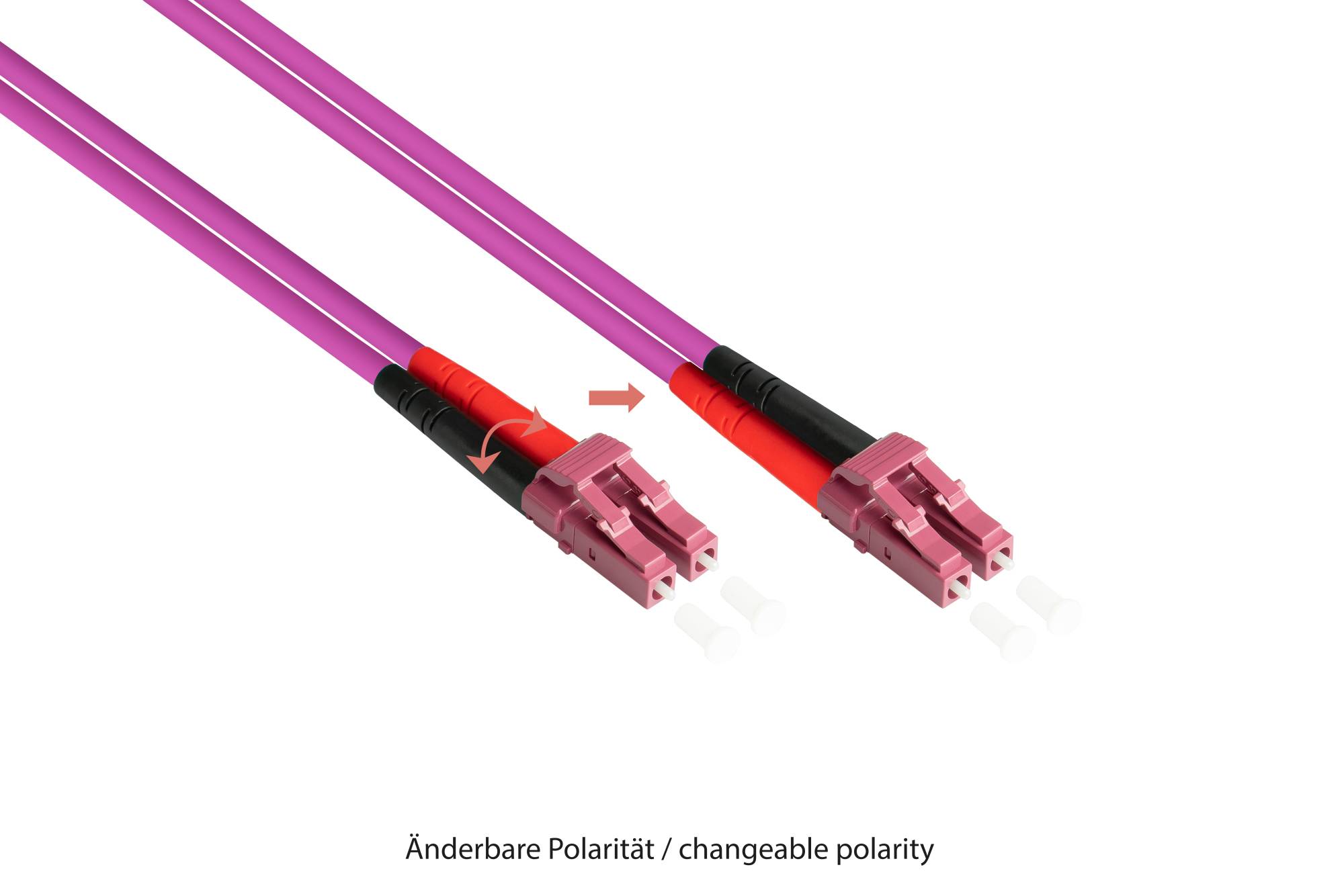 kabelmeister® Patchkabel LWL Duplex OM4 (Multimode, 50/125) LC/LC, 10m