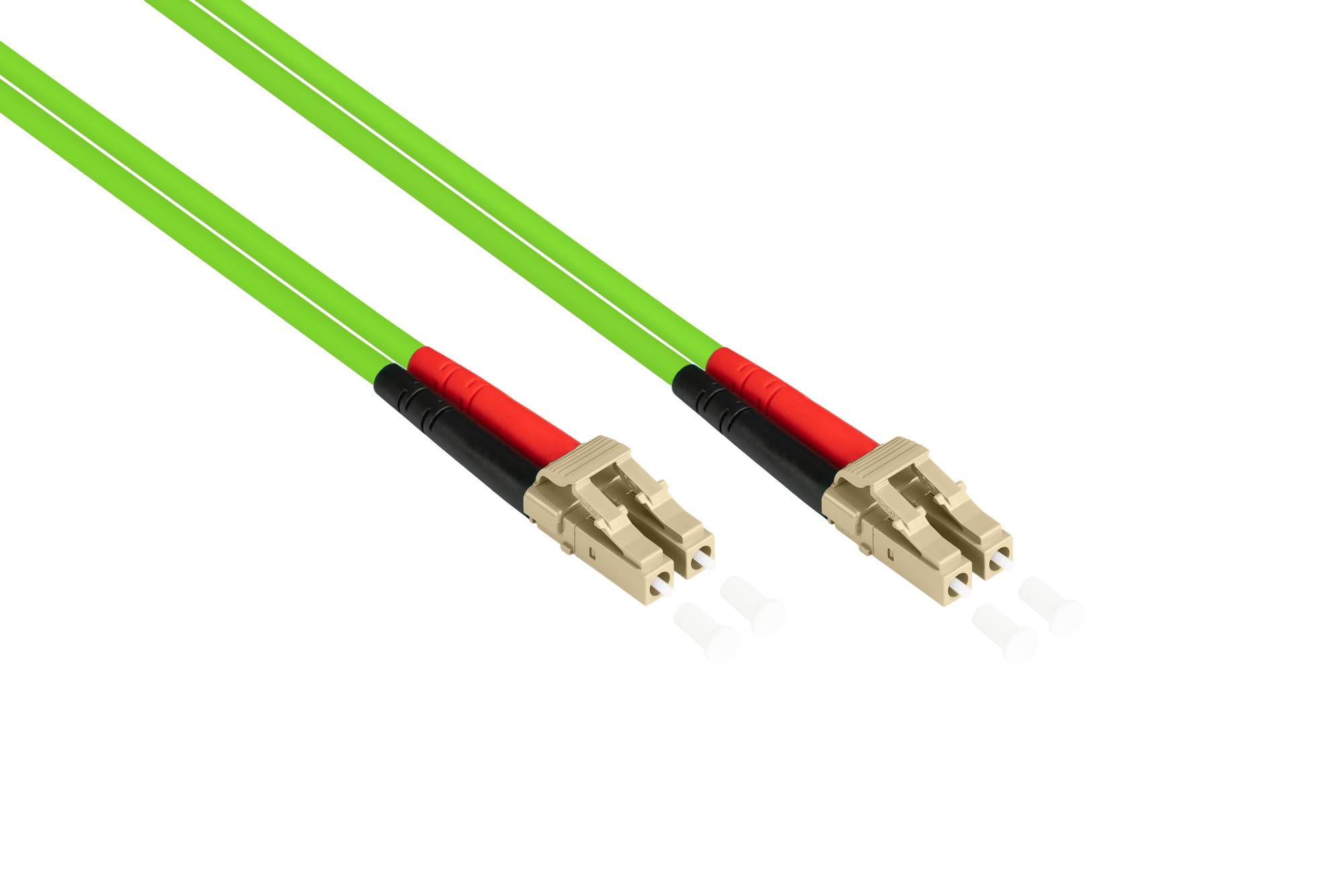 Patchkabel LWL Duplex OM5 (Multimode, 50/125) LC/LC, LSZH, austauschbare Polarität, 15m, Good Connections®