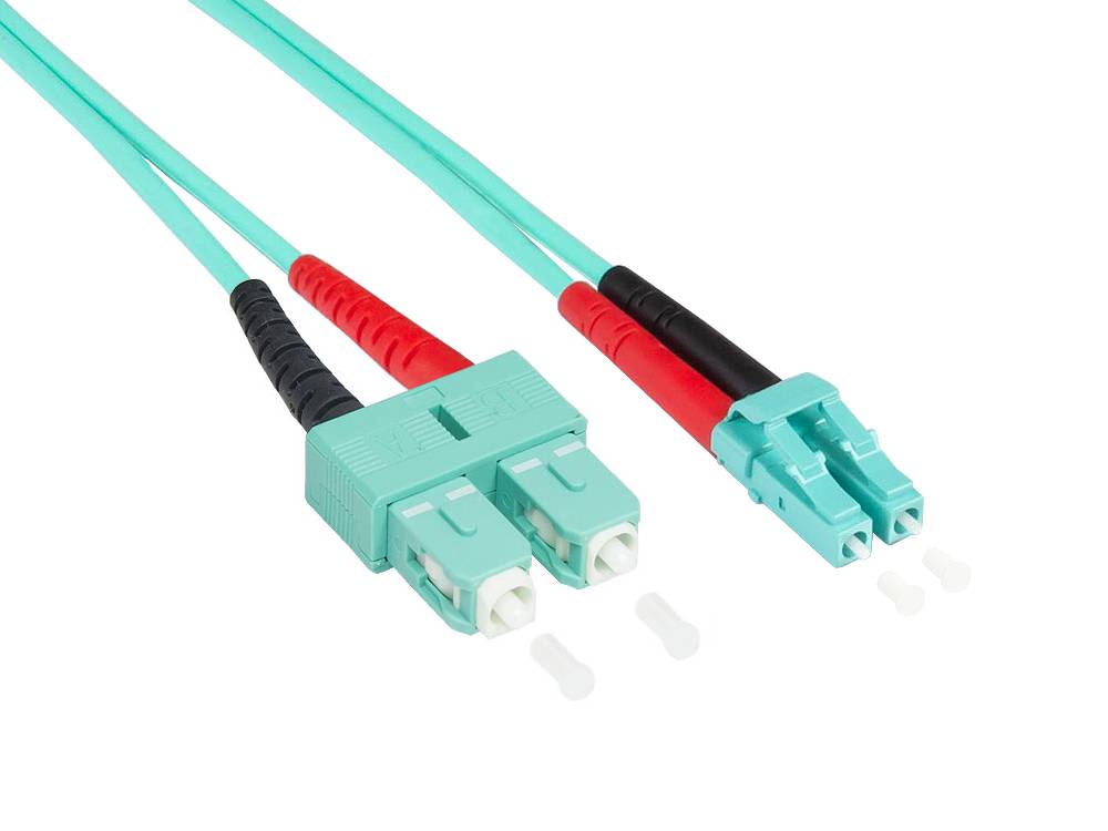 Good Connections® Patchkabel LWL Duplex OM3 (Multimode, 50/125) SC/LC, 0,5m