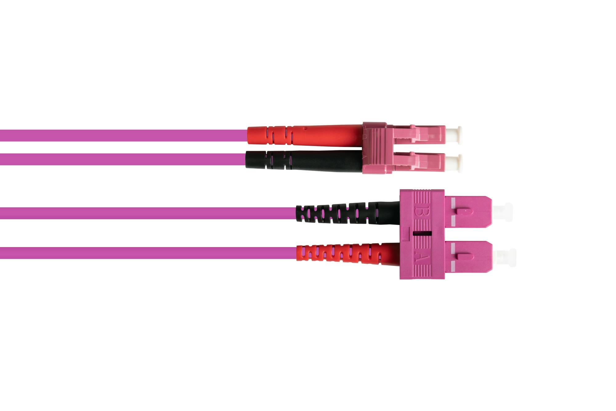 Patchkabel LWL Duplex OM4 (Multimode, 50/125) LC/SC, LSZH, austauschbare Polarität, 15m, Good Connections®