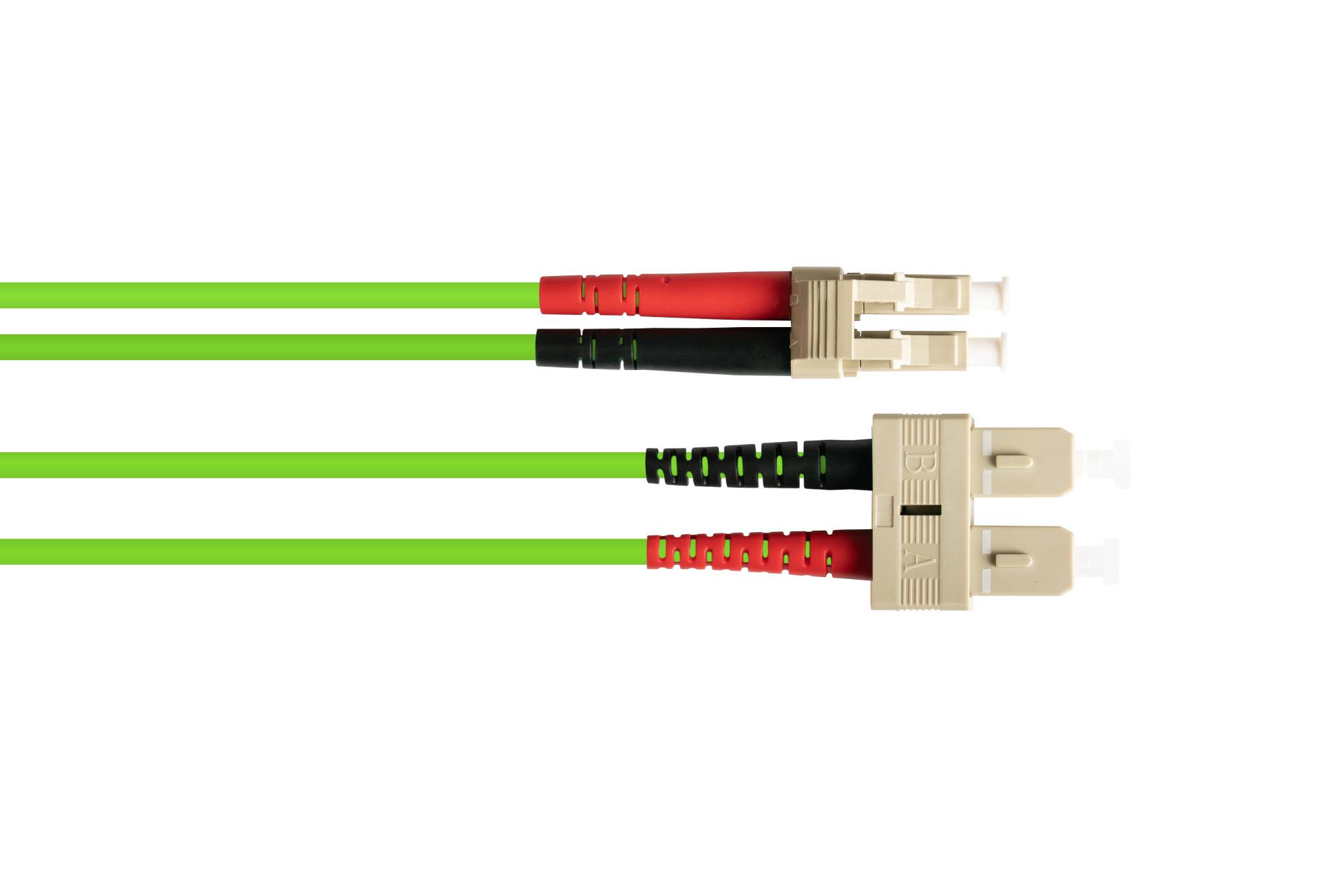 Patchkabel LWL Duplex OM5 (Multimode, 50/125) LC/SC, LSZH, austauschbare Polarität, 1m, Good Connections®