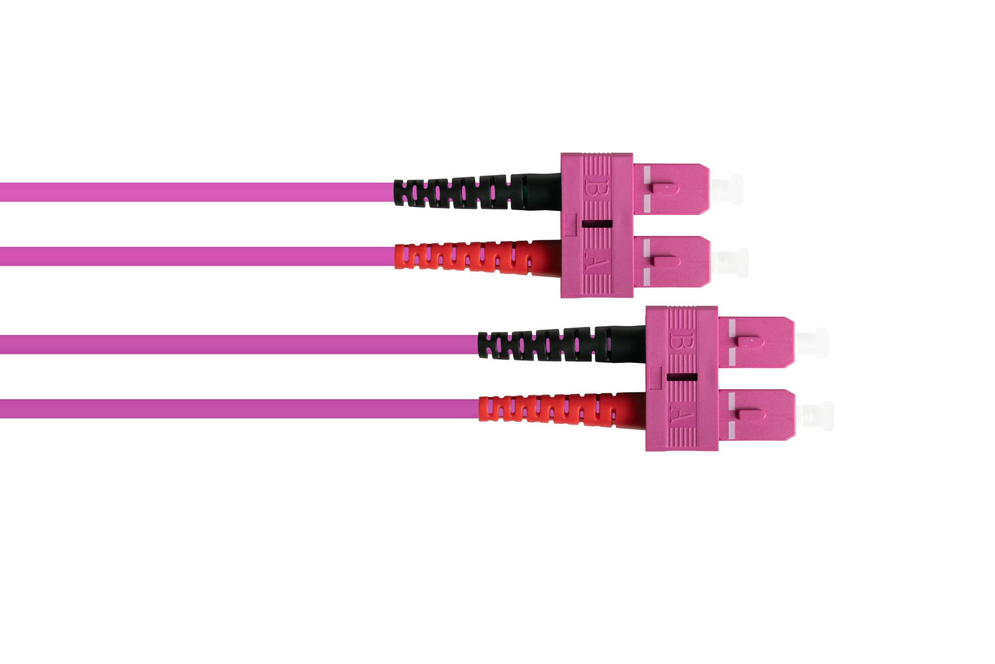 kabelmeister® Patchkabel LWL Duplex OM4 (Multimode, 50/125) SC/SC, 1m