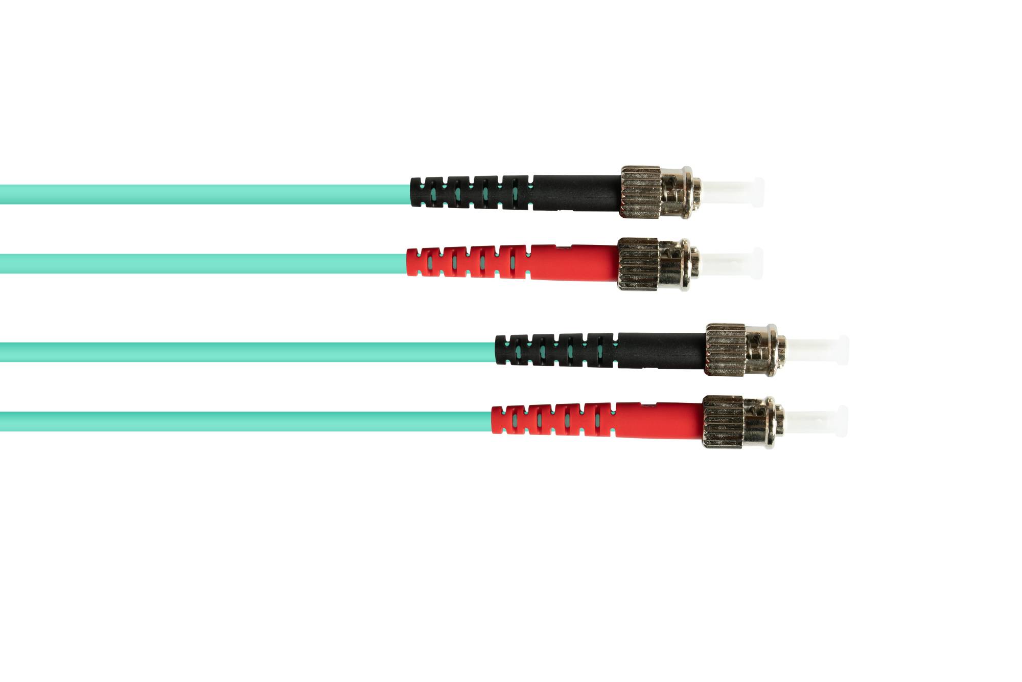 kabelmeister® Patchkabel LWL Duplex OM3 (Multimode, 50/125) ST/ST, 15m