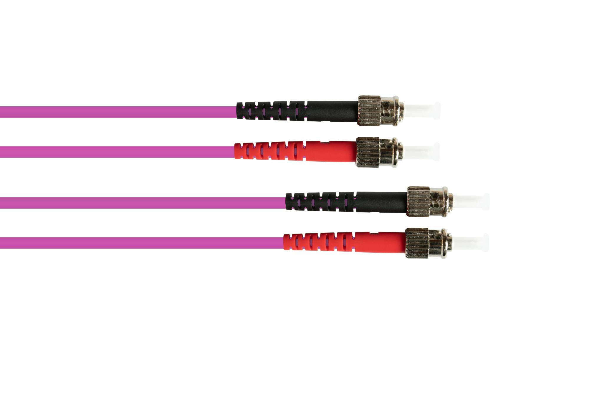 kabelmeister® Patchkabel LWL Duplex OM4 (Multimode, 50/125) ST/ST, 7,5m