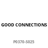 Weißes Etikett mit der Aufschrift „GOOD CONNECTIONS
