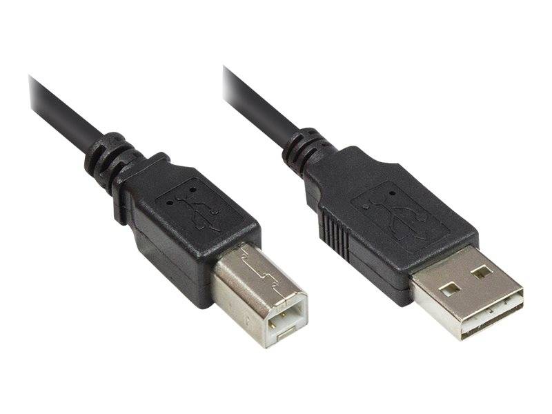 Good Connections USB-Kabel - USB (M) bis USB Typ B (M) - USB 2.0 - 3 m - Schwarz